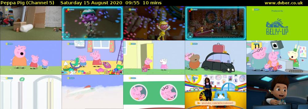 Peppa Pig (Channel 5) Saturday 15 August 2020 09:55 - 10:05