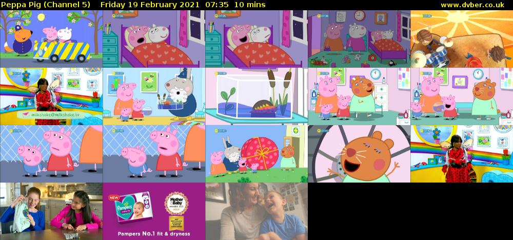 Peppa Pig (Channel 5) Friday 19 February 2021 07:35 - 07:45