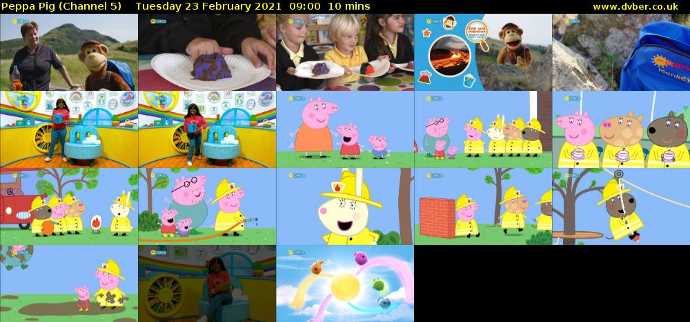 Peppa Pig (Channel 5) Tuesday 23 February 2021 09:00 - 09:10