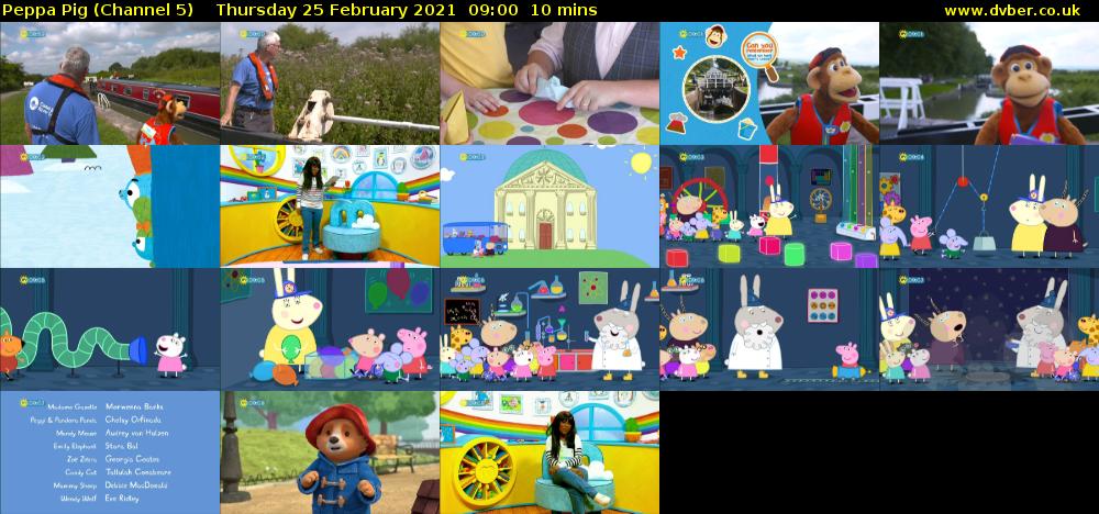 Peppa Pig (Channel 5) Thursday 25 February 2021 09:00 - 09:10