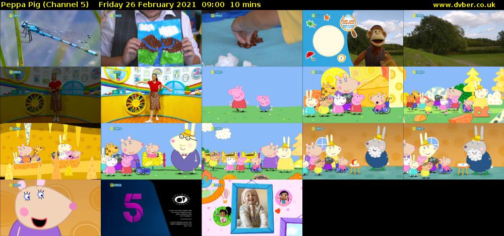 Peppa Pig (Channel 5) Friday 26 February 2021 09:00 - 09:10