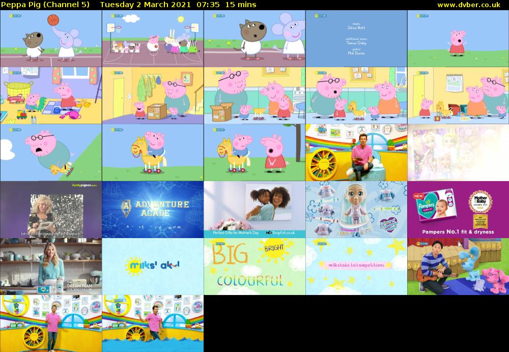 Peppa Pig (Channel 5) Tuesday 2 March 2021 07:35 - 07:50