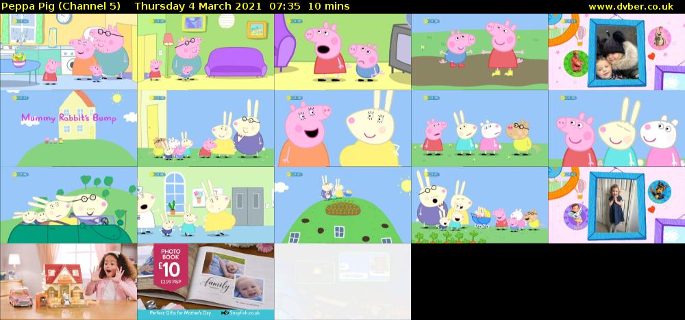 Peppa Pig (Channel 5) Thursday 4 March 2021 07:35 - 07:45