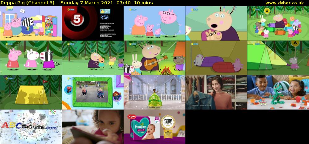 Peppa Pig (Channel 5) Sunday 7 March 2021 07:40 - 07:50