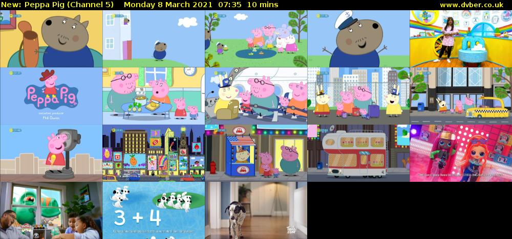 Peppa Pig (Channel 5) Monday 8 March 2021 07:35 - 07:45