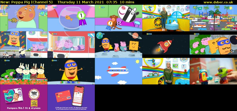 Peppa Pig (Channel 5) Thursday 11 March 2021 07:35 - 07:45