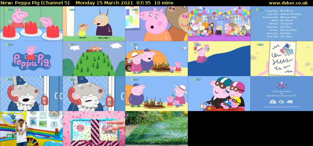 Peppa Pig (Channel 5) Monday 15 March 2021 07:35 - 07:45