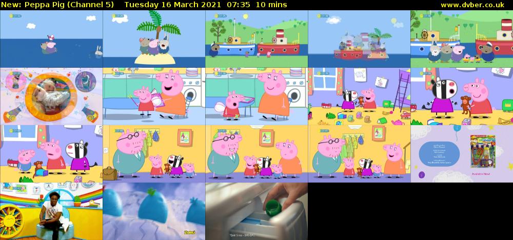 Peppa Pig (Channel 5) Tuesday 16 March 2021 07:35 - 07:45