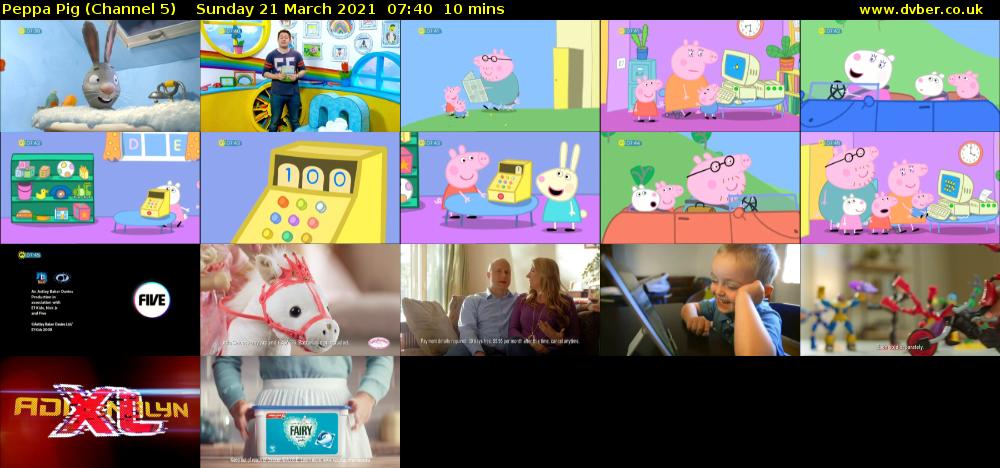 Peppa Pig (Channel 5) Sunday 21 March 2021 07:40 - 07:50