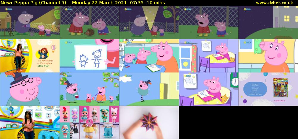 Peppa Pig (Channel 5) Monday 22 March 2021 07:35 - 07:45