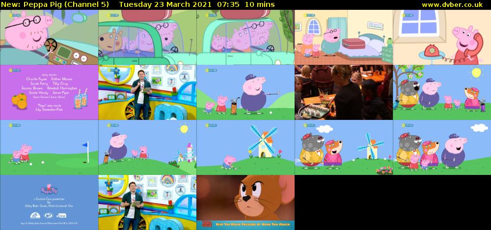 Peppa Pig (Channel 5) Tuesday 23 March 2021 07:35 - 07:45