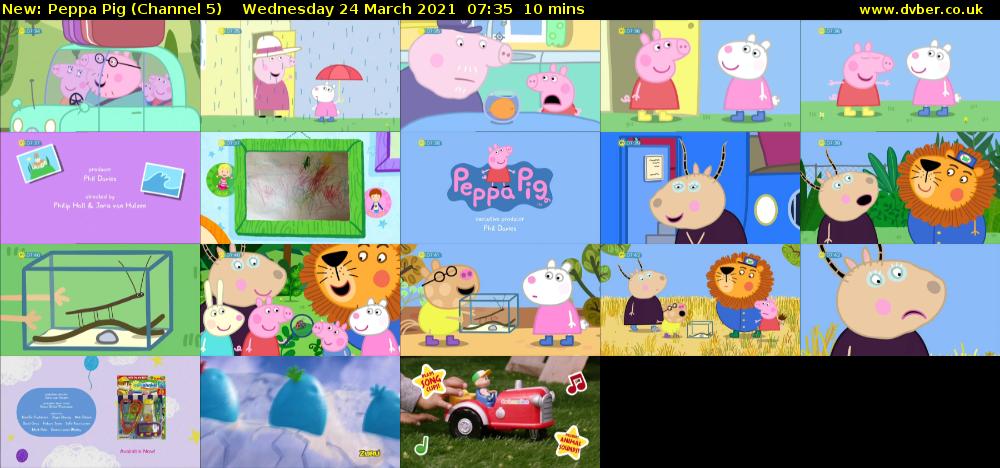 Peppa Pig (Channel 5) Wednesday 24 March 2021 07:35 - 07:45