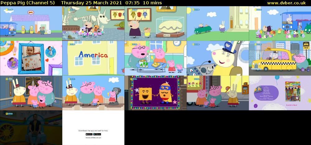 Peppa Pig (Channel 5) Thursday 25 March 2021 07:35 - 07:45