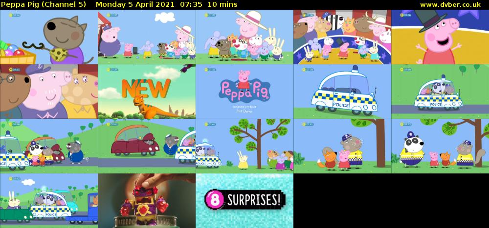 Peppa Pig (Channel 5) Monday 5 April 2021 07:35 - 07:45