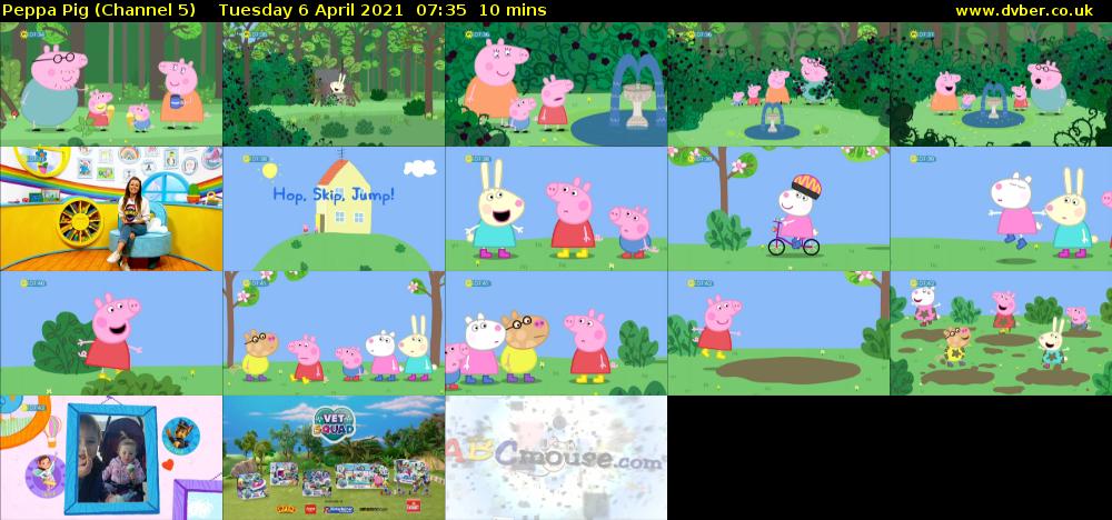 Peppa Pig (Channel 5) Tuesday 6 April 2021 07:35 - 07:45