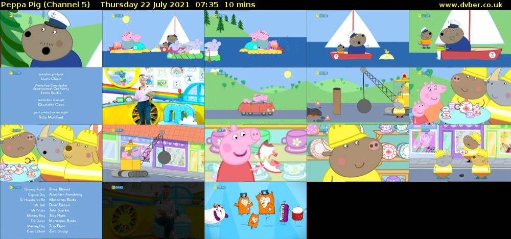 Peppa Pig (Channel 5) Thursday 22 July 2021 07:35 - 07:45