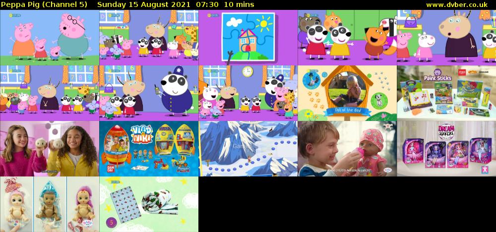 Peppa Pig (Channel 5) Sunday 15 August 2021 07:30 - 07:40