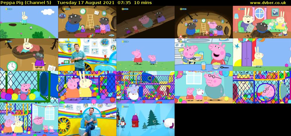 Peppa Pig (Channel 5) Tuesday 17 August 2021 07:35 - 07:45