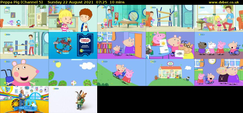 Peppa Pig (Channel 5) Sunday 22 August 2021 07:25 - 07:35