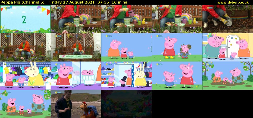Peppa Pig (Channel 5) Friday 27 August 2021 07:35 - 07:45