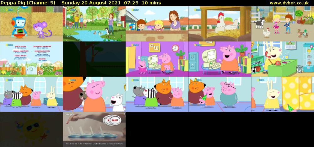 Peppa Pig (Channel 5) Sunday 29 August 2021 07:25 - 07:35
