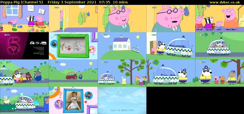 Peppa Pig (Channel 5) Friday 3 September 2021 07:35 - 07:45