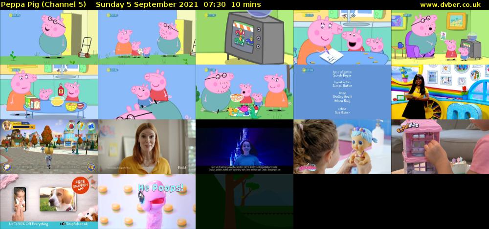 Peppa Pig (Channel 5) Sunday 5 September 2021 07:30 - 07:40