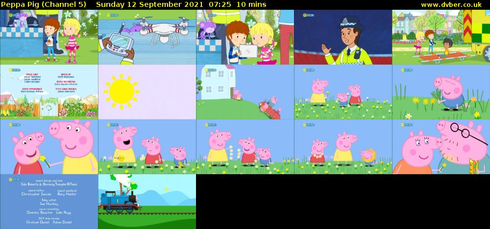 Peppa Pig (Channel 5) Sunday 12 September 2021 07:25 - 07:35