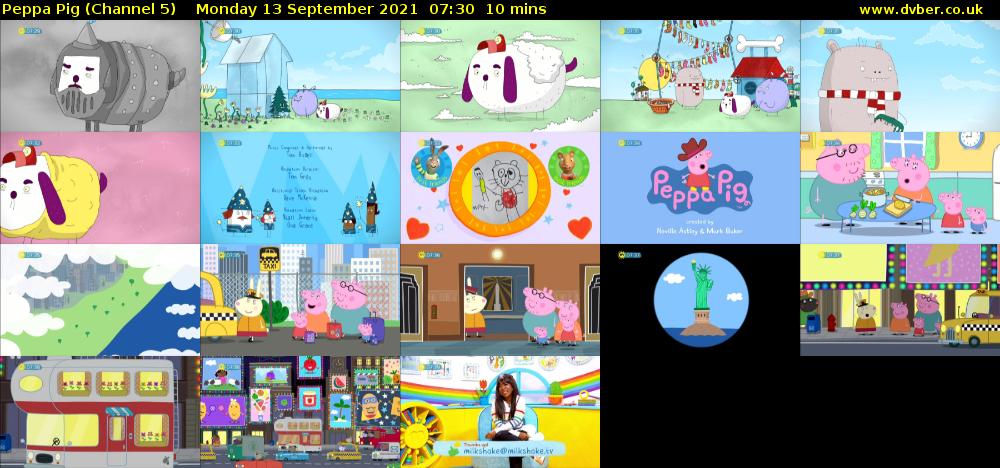 Peppa Pig (Channel 5) Monday 13 September 2021 07:30 - 07:40