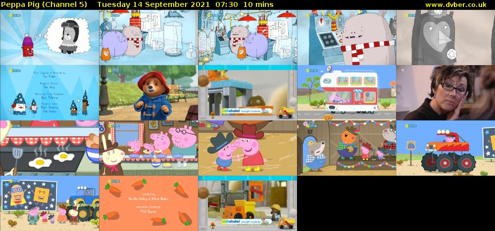 Peppa Pig (Channel 5) Tuesday 14 September 2021 07:30 - 07:40