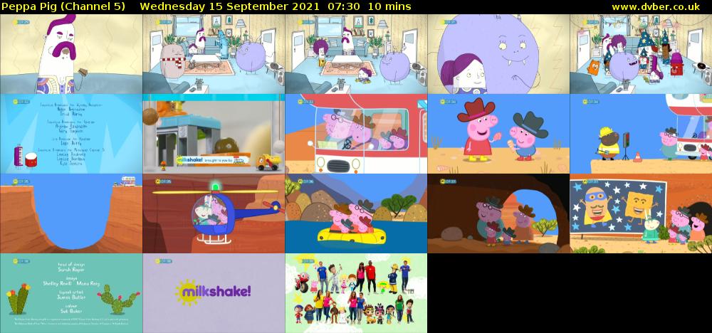 Peppa Pig (Channel 5) Wednesday 15 September 2021 07:30 - 07:40