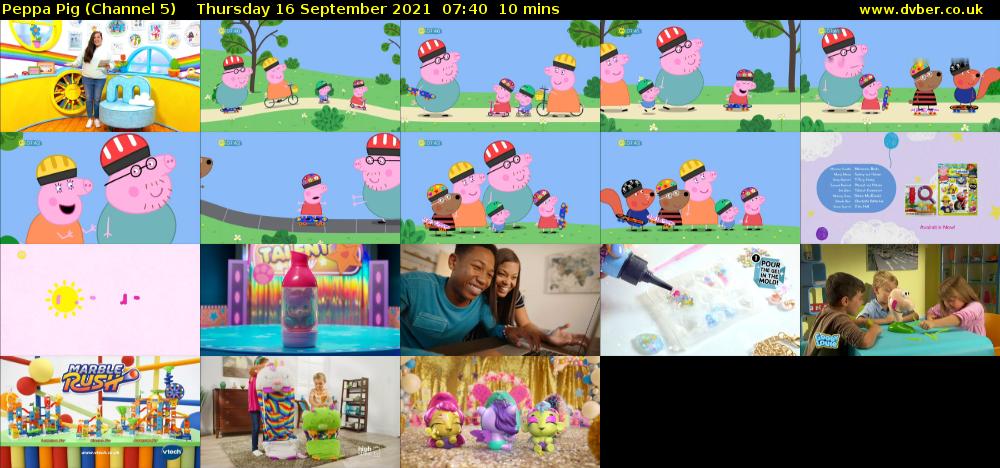 Peppa Pig (Channel 5) Thursday 16 September 2021 07:40 - 07:50