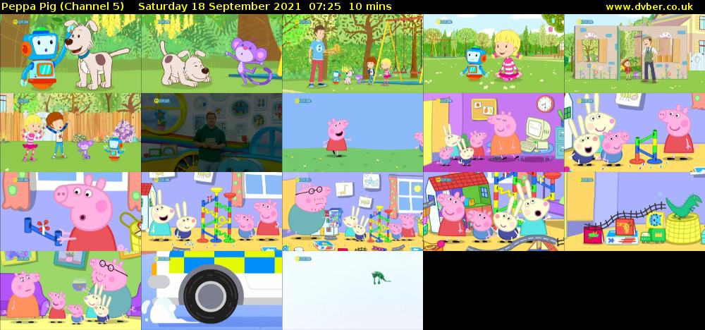 Peppa Pig (Channel 5) Saturday 18 September 2021 07:25 - 07:35