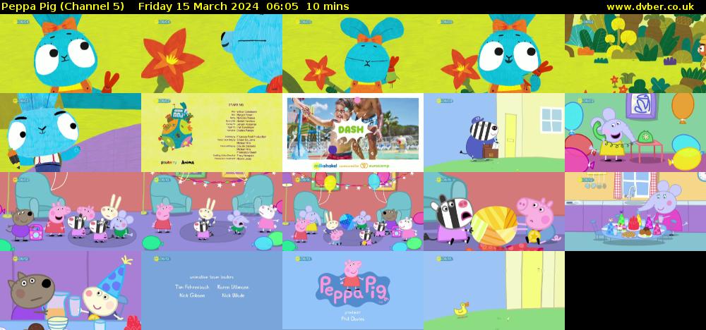 Peppa Pig (Channel 5) Friday 15 March 2024 06:05 - 06:15
