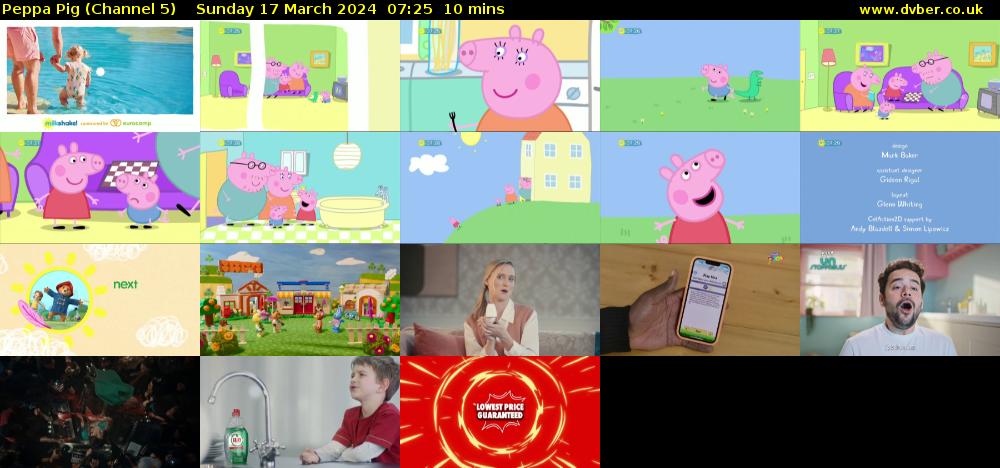 Peppa Pig (Channel 5) Sunday 17 March 2024 07:25 - 07:35