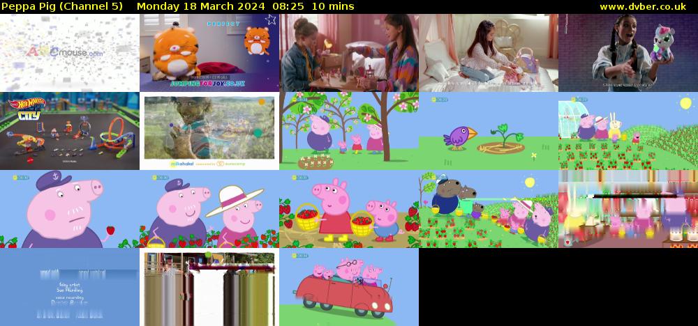 Peppa Pig (Channel 5) Monday 18 March 2024 08:25 - 08:35