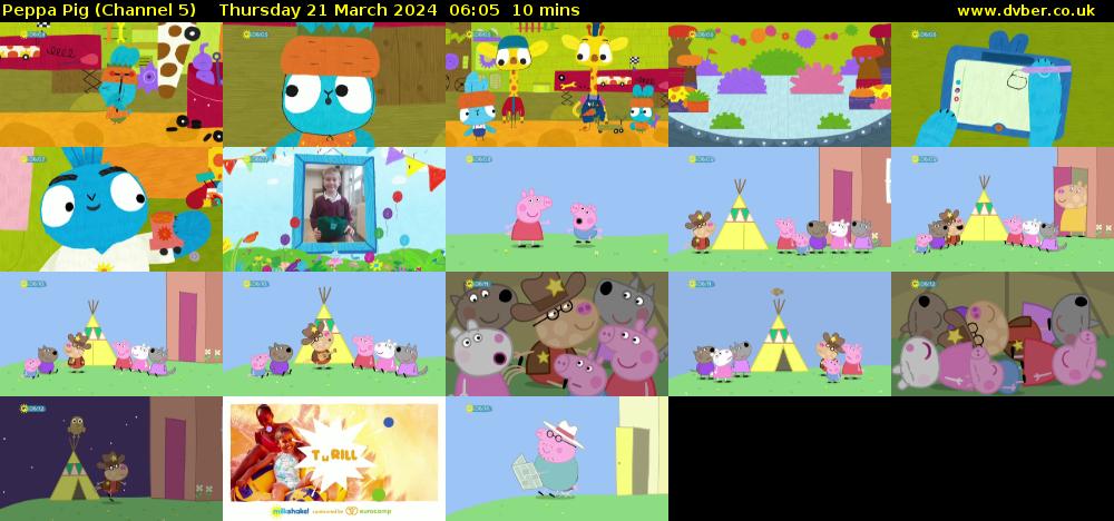Peppa Pig (Channel 5) Thursday 21 March 2024 06:05 - 06:15