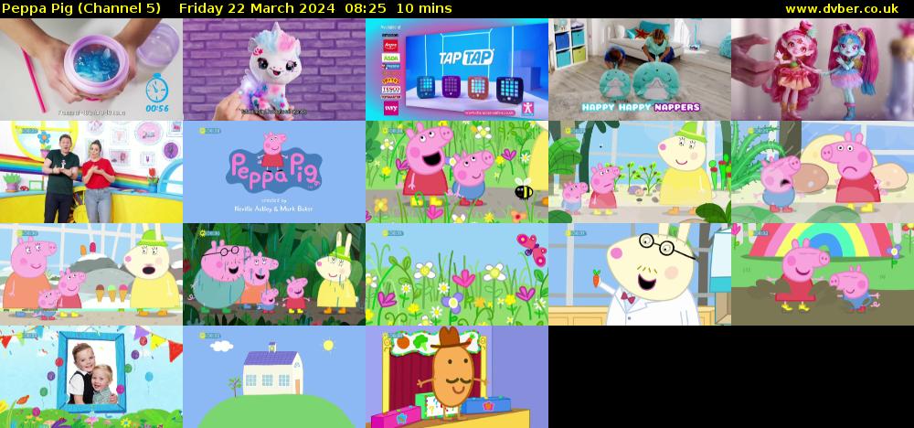 Peppa Pig (Channel 5) Friday 22 March 2024 08:25 - 08:35