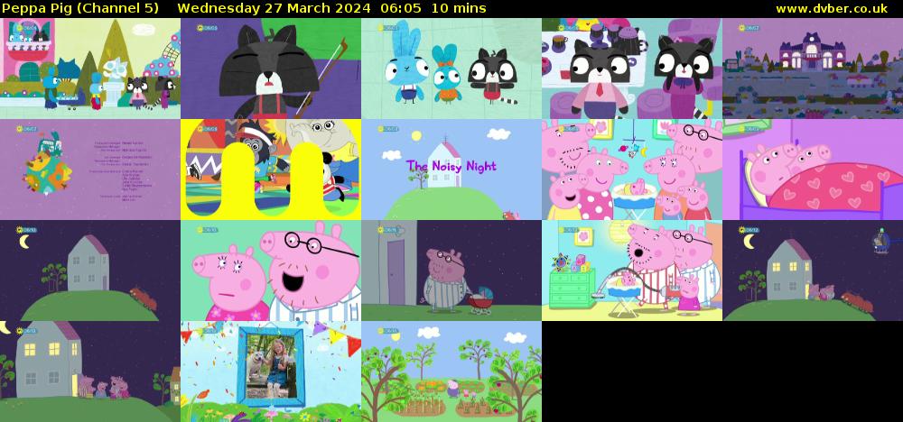 Peppa Pig (Channel 5) Wednesday 27 March 2024 06:05 - 06:15