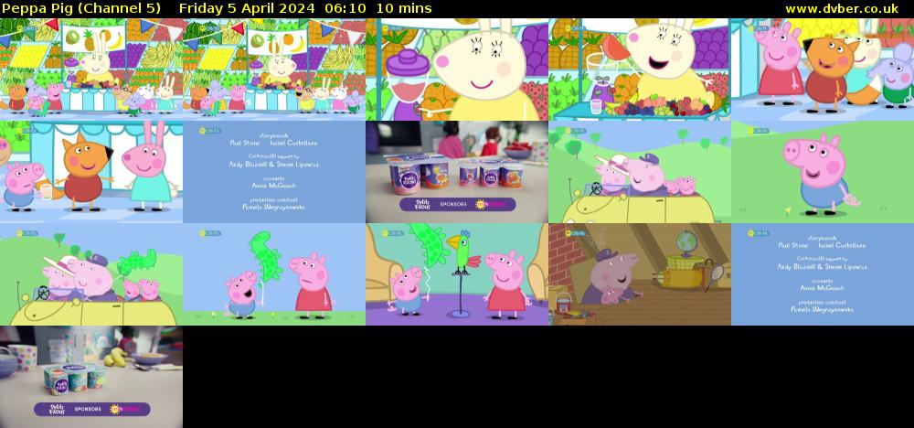 Peppa Pig (Channel 5) Friday 5 April 2024 06:10 - 06:20