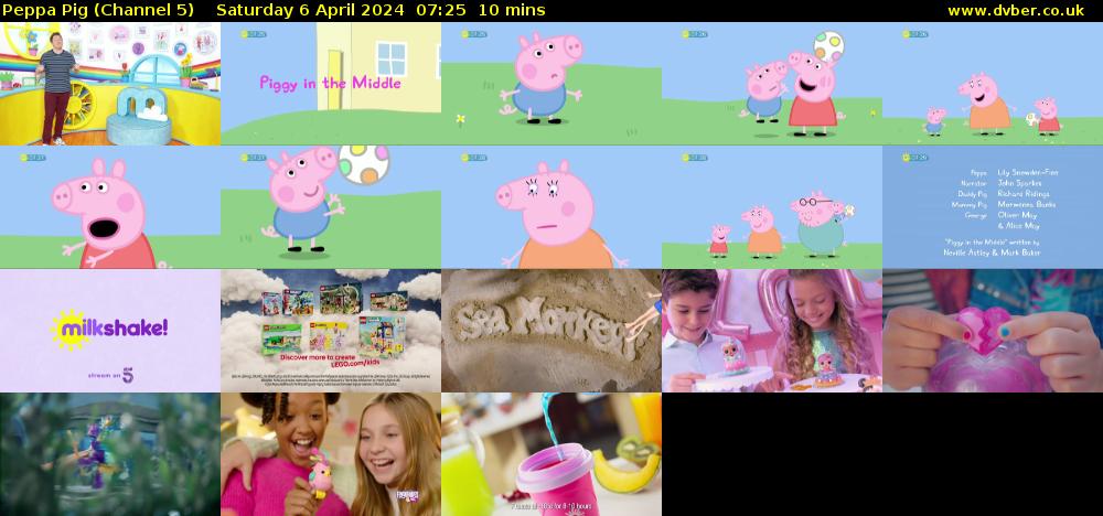 Peppa Pig (Channel 5) Saturday 6 April 2024 07:25 - 07:35
