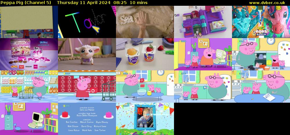 Peppa Pig (Channel 5) Thursday 11 April 2024 08:25 - 08:35