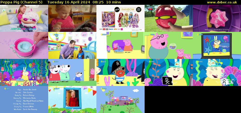 Peppa Pig (Channel 5) Tuesday 16 April 2024 08:25 - 08:35
