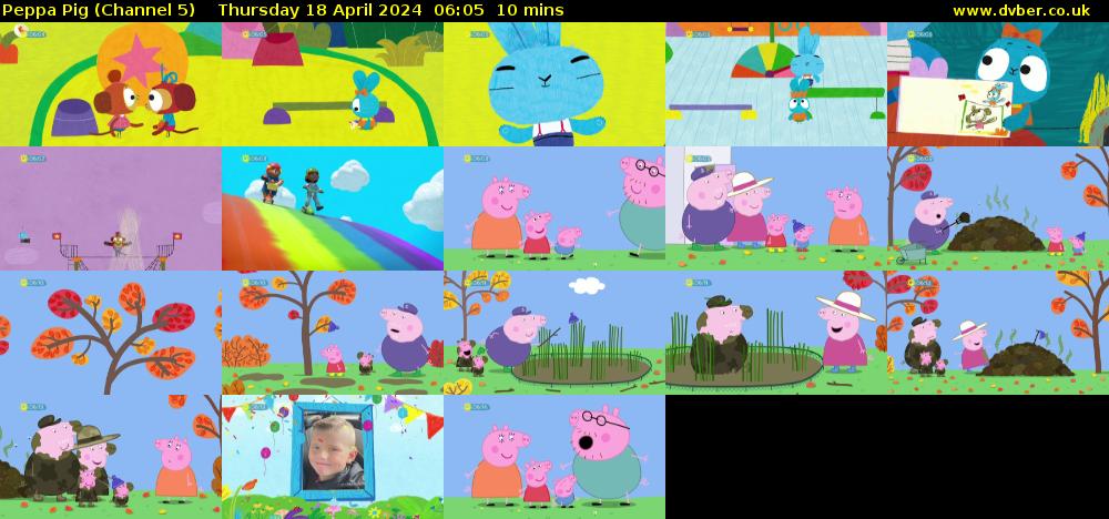 Peppa Pig (Channel 5) Thursday 18 April 2024 06:05 - 06:15
