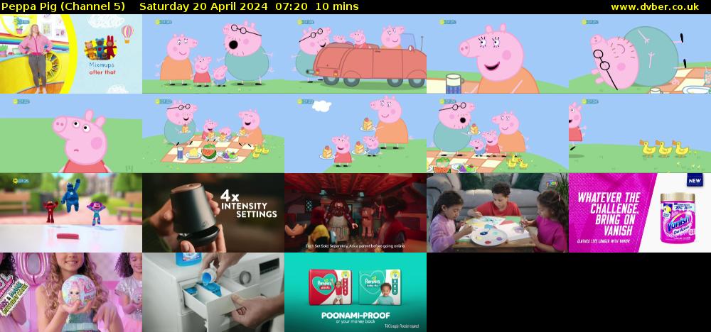 Peppa Pig (Channel 5) Saturday 20 April 2024 07:20 - 07:30