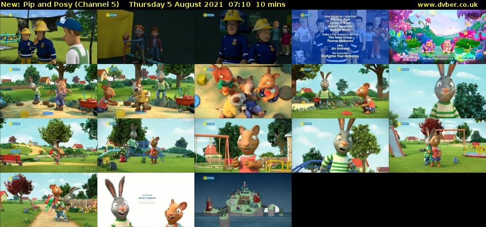 Pip and Posy (Channel 5) Thursday 5 August 2021 07:10 - 07:20