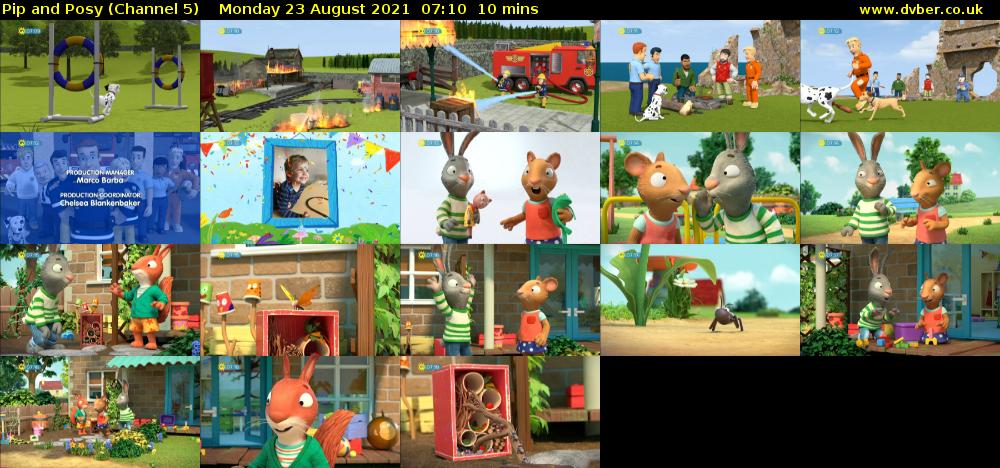 Pip and Posy (Channel 5) Monday 23 August 2021 07:10 - 07:20