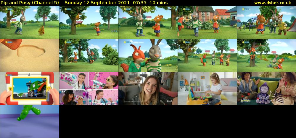 Pip and Posy (Channel 5) Sunday 12 September 2021 07:35 - 07:45