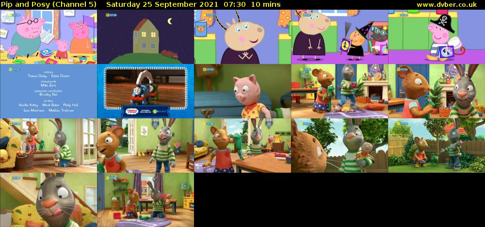 Pip and Posy (Channel 5) Saturday 25 September 2021 07:30 - 07:40