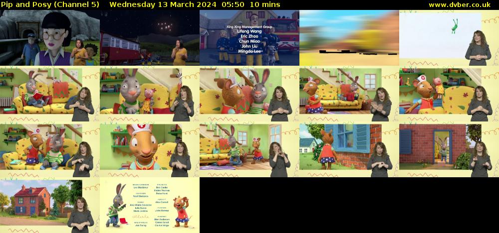 Pip and Posy (Channel 5) Wednesday 13 March 2024 05:50 - 06:00